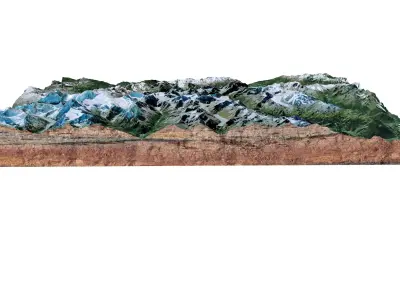 Alps Valle D Aosta Italy 3D model