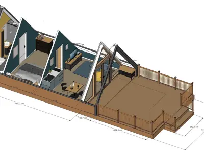 A frame Ara 40m2 3d model  basic plans  3D model