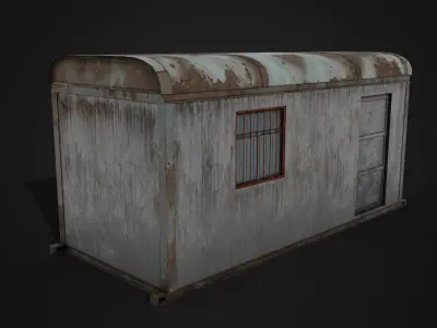 Trailer For Workers Low-poly 3D model