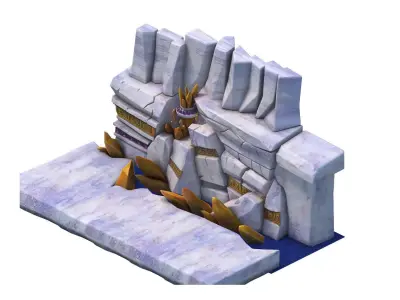 Game Model - Gray Rock Wall 03 3D model