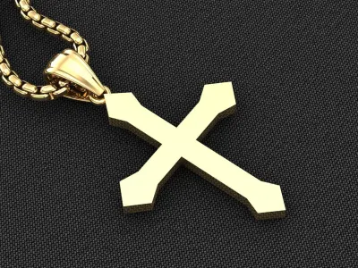 Cross Light Gold 3CP061 3DM STL 3D model