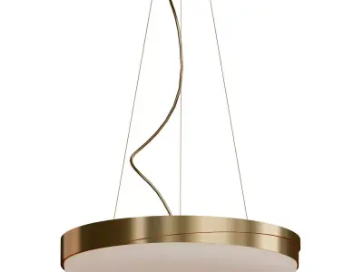 LOOLA pendant light with brass finish and glass 3D model