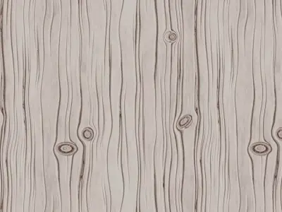 White Painted Knotted Pine Wood Grain PBR Texture