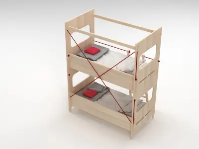 Bunk Bed 3D model