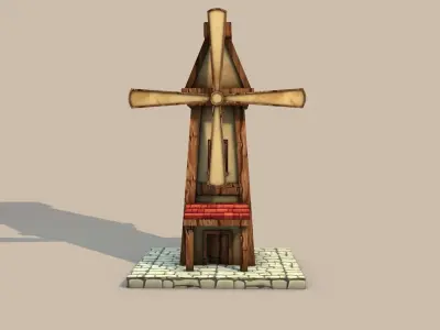 Cartoon Stylized Buildings 3D Model Pack