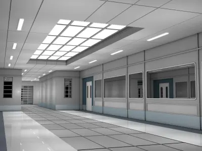Sci Fi Interior 3D model 43