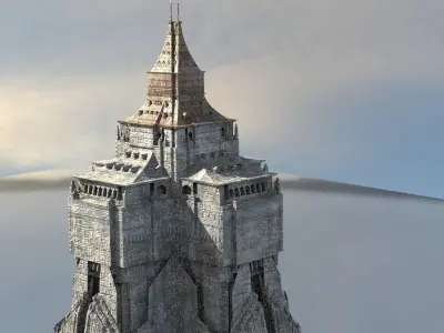 Fantasy Germanic Tower Kit bash 2 3D model