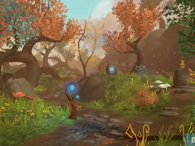 Fantasy Root Forest - Game Props Low-poly 3D model