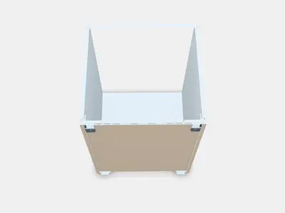 METOD Base cabinet for built-in oven-sink Low-poly 3D model