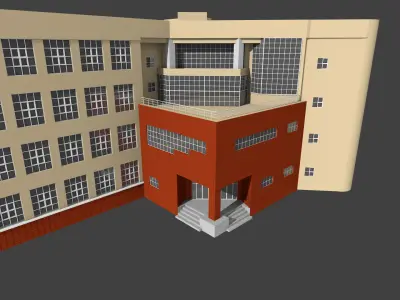 modern building 3D model order