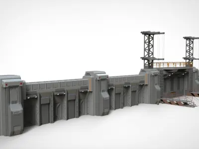 sci-fi Wall 3 3D model