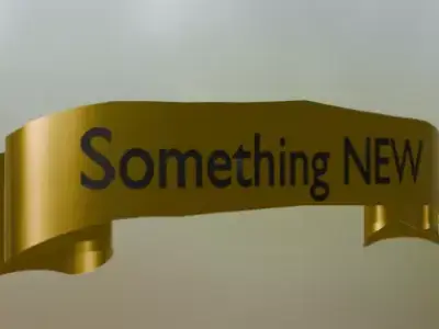 3D Gold Banner 3D model