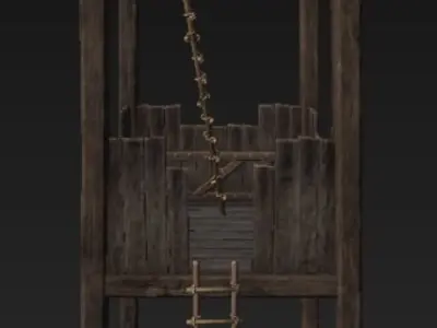 Wooden Watchtower Roman Low-poly 3D model
