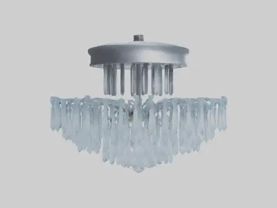 Icicle Chandeliers model Low-poly 3D model