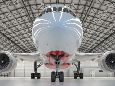  Air India Boeing 787-8 Dreamliner Aircraft Rigged for Cinema 4D 