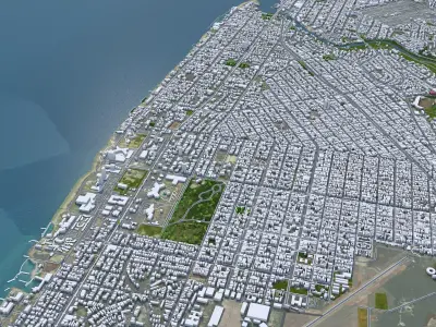 Havana Cuba 30km Low-poly 3D model