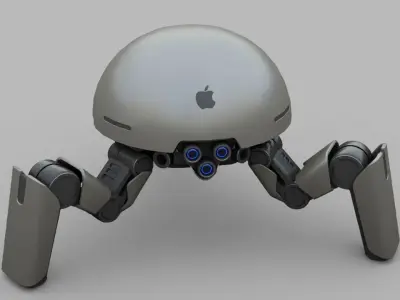 APPLE CONCEPT UTILITY BOT rigged 3D model