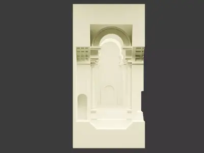 Neo-Classical Arch Wall Lamp Architectural Plaster Sconce 3D print model