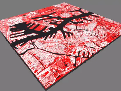 Cityscape Rotterdam Netherlands 3D model