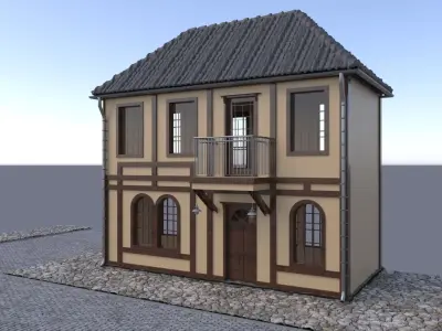 GERMANY BUILDING Low-poly 3D model