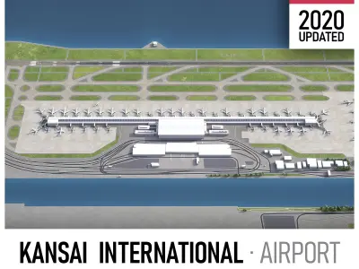 Kansai International Airport - KIX Low-poly 3D model