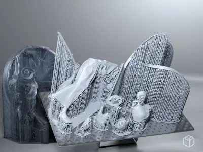 Bleach Rukia Figurine Statue Hollowed Presupported 3D Printable 3D print model