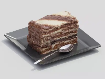 Chocolate cake 3D model