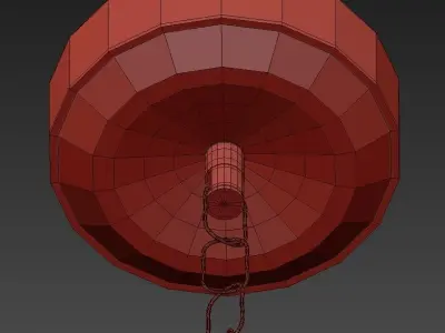 Birdcage Chandelier White 3D model