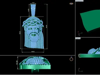 Jesus diamond  Hip Hop  pendant-2 3D print model