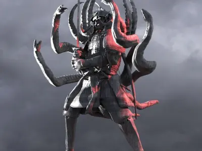 Demon samurai Serpantman 2 3D model