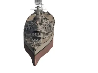 US NAVY BATTLESHIP NEW JERSEY CLASS 3D model
