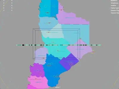 Neuquen Province  Argentina map region geography political 3D model