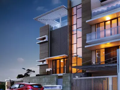 Exterior MODERN VILLA HOUSE  3D model