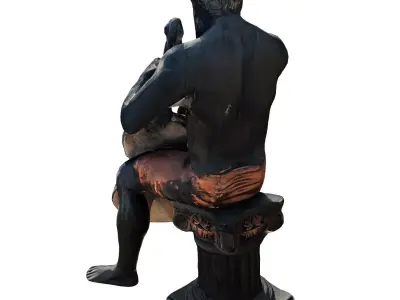 violon man statues 3D model