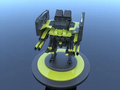 Cyborg Prototype Mecha Robot SciFi 3D model