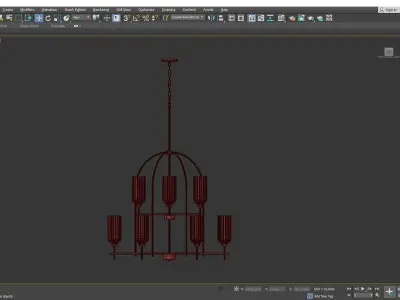 Espy 2 Tier Chandelier Low-poly 3D model