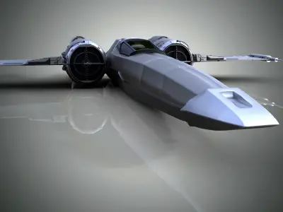 Spaceship star wars x - wing fighter 3D model