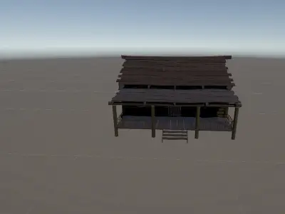 Hut Old Free low-poly 3D model