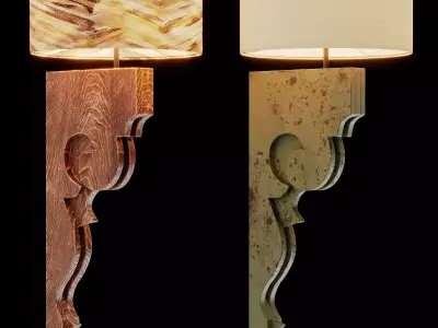 Antique wall lamp 3D model purchase
