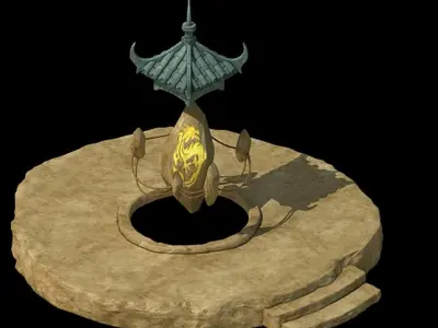Taoist - gossip Tai Chi - Road furnace 3D model