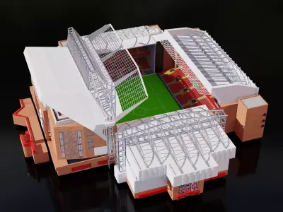 Football Stadium 3D model