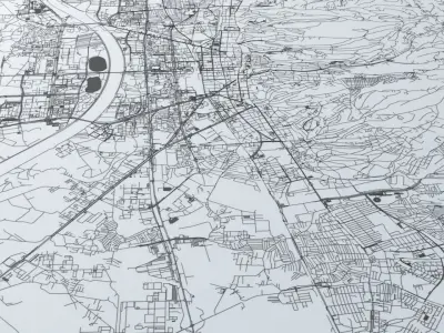 Zagreb Road Network and Streets 3D model