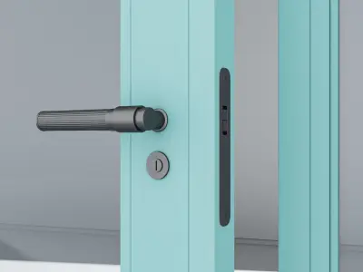 Aluminium door 346 3D model