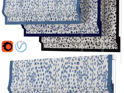 Roman Curtains 160 Kravet Les Touches Emb 3D model