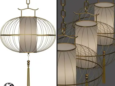 China retro pendant lights 3D model purchase