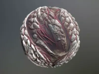 Material Skin Monster 24 Seamless PBR Texture Texture
