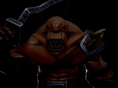 Ogre warrior Low-poly 3D model