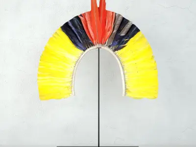 Brazilian Tribal Feather Headdress Collection 3D Model Pack
