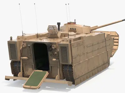  US Marine Amphibious Assault Vehicle Wet Rigged for Maya 