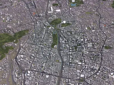 Urumqi - 3D City Model Low-poly 3D model